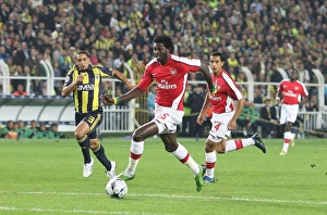 Emmanuel Adebayor on his way to score Arsenals 1st Emmanuel Adebayor on his way to score Arsenals 1st