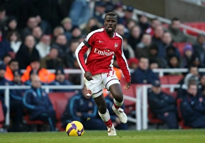 Emmanuel Eboue in Action for Arsenal Against West Ham United, Barclays Premier League, Emirates Stadium, 31/01/09