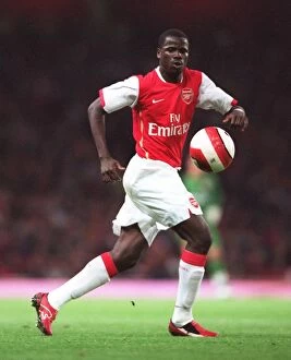 Images Dated 24th August 2006: Emmanuel Eboue in Action: Arsenal's Win Against Dinamo Zagreb in the UEFA Champions League (23/8/06)