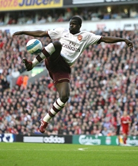 Liverpool V Arsenal 2007-8 Prints: Emmanuel Eboue in Action: Liverpool 1-1 Arsenal, Barclays Premier League, Anfield, 2007