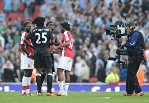 Emmanuel Eboue and Alex Song (Arsenal) Kolo Toure and Emmanuel Adebayor (Man City) Emmanuel Eboue and Alex Song (Arsenal) Kolo Toure and Emmanuel Adebayor (Man City)