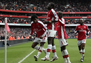 Arsenal V Burnley FA Cup 2008-9 Prints: Emmanuel Eboue, Alexandre Song