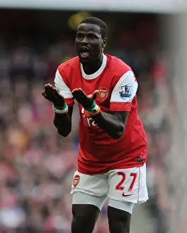 Arsenal V Birmingham City 2010-11 Prints: Emmanuel Eboue (Arsenal). Arsenal 2: 1 Birmingham City, Barclays Premier League