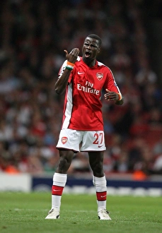 Arsenal V Olympiacos 2009-10 Prints: Emmanuel Eboue (Arsenal). Arsenal 2:0 Olympiacos