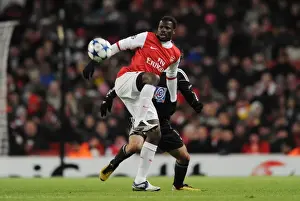 Arsenal V Partizan Belgrade 2010-11 Prints: Emmanuel Eboue (Arsenal). Arsenal 3: 1 Partizan Belgrade, UEFA Champions League