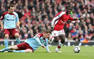 Arsenal V Burnley FA Cup 2008-9 Prints: Emmanuel Eboue (Arsenal) Christian Kalvenes (Burnley)