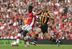 Images Dated 27th September 2008: Emmanuel Eboue (Arsenal) Dean Marney (Hull)
