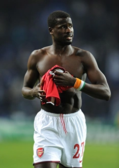 FC Porto v Arsenal 2009-10 Collection: Emmanuel Eboue (Arsenal). FC Porto 2: 1 Arsenal, UEFA Champions League, First Knock-out Round