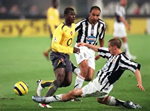 Emmanuel Eboue (Arsenal) Giorgio Chiellini and Emerson (Juve)