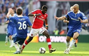 Arsenal v Chelsea FA Cup 2008-09 Collection: Emmanuel Eboue (Arsenal) John Terry and Alex (Chelsea)
