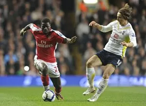 Images Dated 14th April 2010: Emmanuel Eboue (Arsenal) Luka Modric (Tottenham). Tottenham Hotspur 2: 1 Arsenal