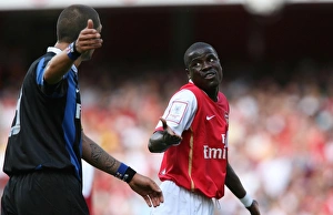 Arsenal V Inter Milan 2007-08 Prints: Emmanuel Eboue (Arsenal) Marco Materazzi (Inter)