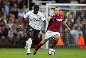 West Ham United V Arsenal 2009-10 Prints: Emmanuel Eboue (Arsenal) Mark Noble (West Ham)