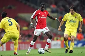 Emmanuel Eboue (Arsenal) Robert Pires and Joan Capdevila (Villarreal)