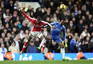 Images Dated 7th February 2010: Emmanuel Eboue (Arsenal) Salomon Kalou (Chelsea). Chelsea 2: 0 Arsenal. Barclays Premier League