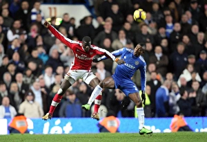 Images Dated 7th February 2010: Emmanuel Eboue (Arsenal) Salomon Kalou (Chelsea). Chelsea 2: 0 Arsenal. Barclays Premier League