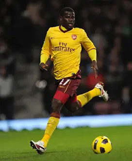 West Ham United V Arsenal 2010-11 Prints: Emmanuel Eboue (Arsenal). West Ham United 0: 3 Arsenal. Barclays Premier League