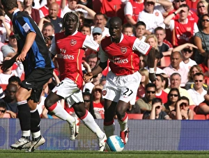 Arsenal V Inter Milan 2007-08 Prints: Emmanuel Eboue and Bacary Sagna (Arsenal)
