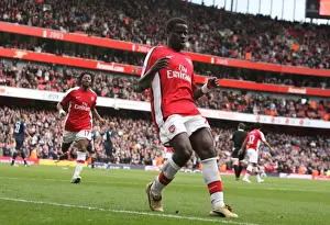 Arsenal V Blackburn Rovers 2008-9 Prints: Emmanuel Eboue celebrates scoring the 4th Arsenal goal