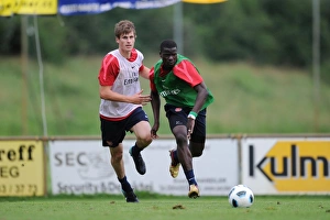 Emmanuel Eboue and Havard Nordveit (Arsenal). Arsenal Training Camp, Bad Waltersdorf Emmanuel Eboue and Havard Nordveit (Arsenal). Arsenal Training Camp, Bad Waltersdorf