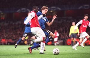 Arsenal v Hamburg 2006-07 Collection: Emmanuel Eboue scores 2nd goal under pressure from Mario Fillinger (Hamburg)