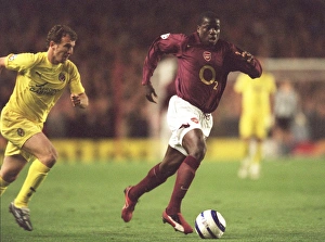 Arsenal V Villarreal 2005-6 Prints: Emmanuel Eboue vs. Arruabarrena: Arsenal vs
