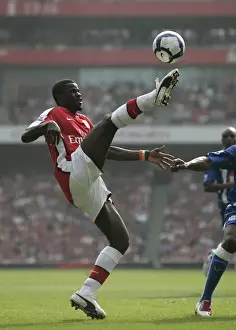 Arsenal V Wigan Athletic 2009-10 Prints: Emmanuel Eboue's Stellar Performance: Arsenal Crushes Wigan Athletic 4-0 in the Premier League