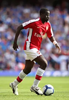 Arsenal V Rangers 2009-10 Prints: Emmanuel Eboue's Triumph: Arsenal 3-0 Rangers at Emirates Cup, 2009