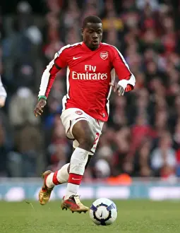 Arsenal V Burnley 2009-10 Prints: Emmanuel Eboue's Triumph: Arsenal's 3-1 Victory Over Burnley in the Barclays Premier League