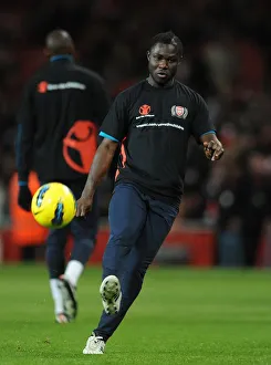 Emmanuel Frimpong of Arsenal before the Barclays Premier League match between Arsenal Emmanuel Frimpong of Arsenal before the Barclays Premier League match between Arsenal