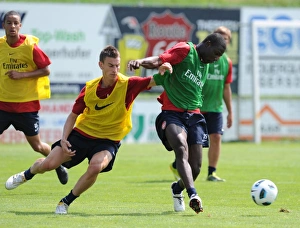 Koscielny Laurent Collection: Emmanuel Frimpong and Laurent Koscielny (Arsenal). Arsenal Training Camp