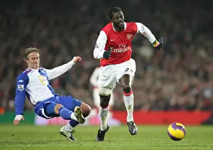 Arsenal V Blackburn Rovers 2007-8 Prints: Emmauel Adebayor (Arsenal) Tugay (Blackburn Rovers)