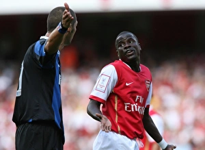 Arsenal V Inter Milan 2007-08 Prints: Emmauel Eboue (Arsenal) Marco Materazzi (Inter)