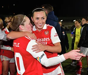 Arsenal Women V Manchester City Women - Conti Cup 2022-23 Prints: Emotional Reunion: McCabe and Little Unite Again in FA WSL Cup Semi-Final Showdown between Arsenal and Manchester City