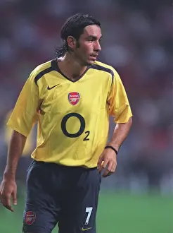 Robert Pires Prints: Euphoria Unleashed: Robert Pires Scores the Winning Goal for Arsenal at Amsterdam Tournament (2005)