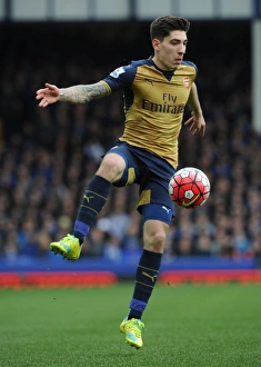 Hector Bellerin (Arsenal). Everton 2:2 Arsenal. Barclays Premier League. Goodison Park