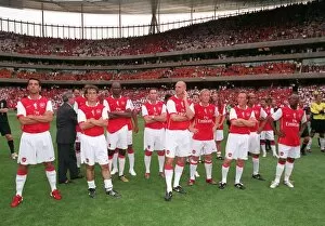 Ex Arsenal Players at the end of the match