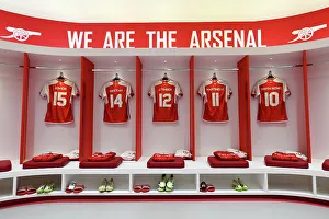 【インテリアに最適】アーセナル エミレーツスタジアム看板 2枚セット（赤・白） Arsenal FC Dressing Room Before 2023-24 Emirates Cup Match