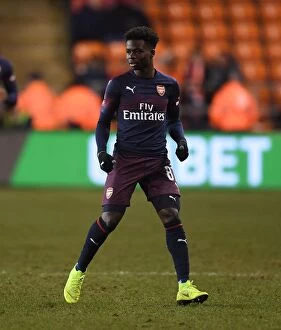 Images Dated 5th January 2019: FA Cup 2019: Blackpool vs. Arsenal - Saka in Action