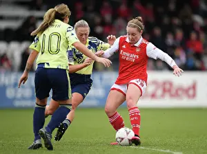 Arsenal Women V Leeds United Women - FA Cup 2023 Prints: FA Cup Fourth Round Showdown: Kim Little's Dominant Performance for Arsenal Women Against Leeds United Women