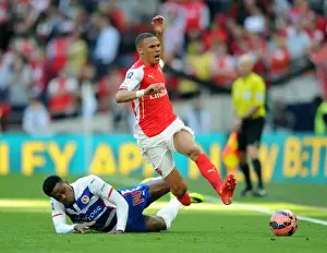 Reading V Arsenal FA Cup Semi Final 2014/15 Prints: FA Cup Semi-Final Clash: Kieran Gibbs Fouls by Nathaniel Chalobah