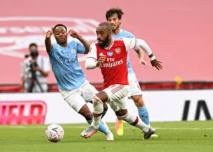 Arsenal V Manchester City - FA Cup Semi-Final 2019-20 Prints: FA Cup Semi-Final Showdown: Lacazette vs
