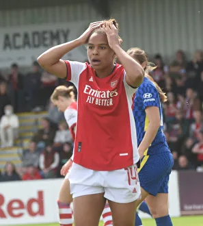 Arsenal Women V Chelsea Women FA Cup 1/2 Final 2021-22 Prints: FA Cup Semi-Final Showdown: Nikita Parris of Arsenal Faces Off Against Chelsea Women