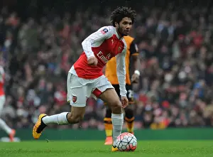 Arsenal V Hull City - FA Cup 2015-16 Prints: FA Cup Showdown: Arsenal vs Hull City - Mohamed Elneny's Determined Performance at The Emirates