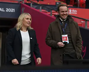 FA Women's Cup Final: Pre-Match Conversation Between Jonas Eidevall and Emma Hayes at Wembley Stadium