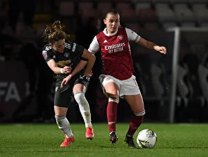 Images Dated 19th March 2021: FA WSL Showdown: Arsenal vs Manchester United in Empty Stands (2020-21)