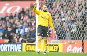 Stoke City V Arsenal - FA Cup 2009-10 Prints: Fabianski's FA Cup Struggle: Arsenal's 3:1 Defeat at The Britannia Stadium