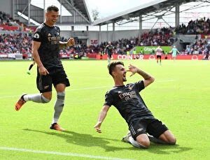 Brentford v Arsenal 2022-23 Collection: Fabio Vieira Hat-Trick: Arsenal's Dominance Over Brentford in the Premier League