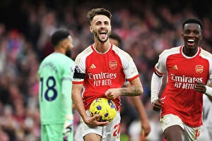 Arsenal v Sheffield United 2023-24 Collection: Fabio Vieira Scores Stunner: Arsenal's Thrilling 4-Goal Rout of Sheffield United (2023-24)