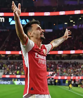 Arsenal V FC Barcelona Pre Season - 2023-24 Prints: Fabio Vieira's Five-Goal Onslaught: Arsenal's Thrilling Pre-Season Victory Over FC Barcelona (2023-24)